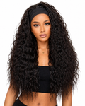 Dark brown headband human hair
