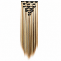 Clip In Hair Extensions - 24" - Synthetic -7Pc -16 Clips - Straight