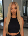 Blonde Lace Front Wig human blend