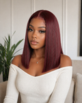 Burgundy Lace Front Wig (human blend)