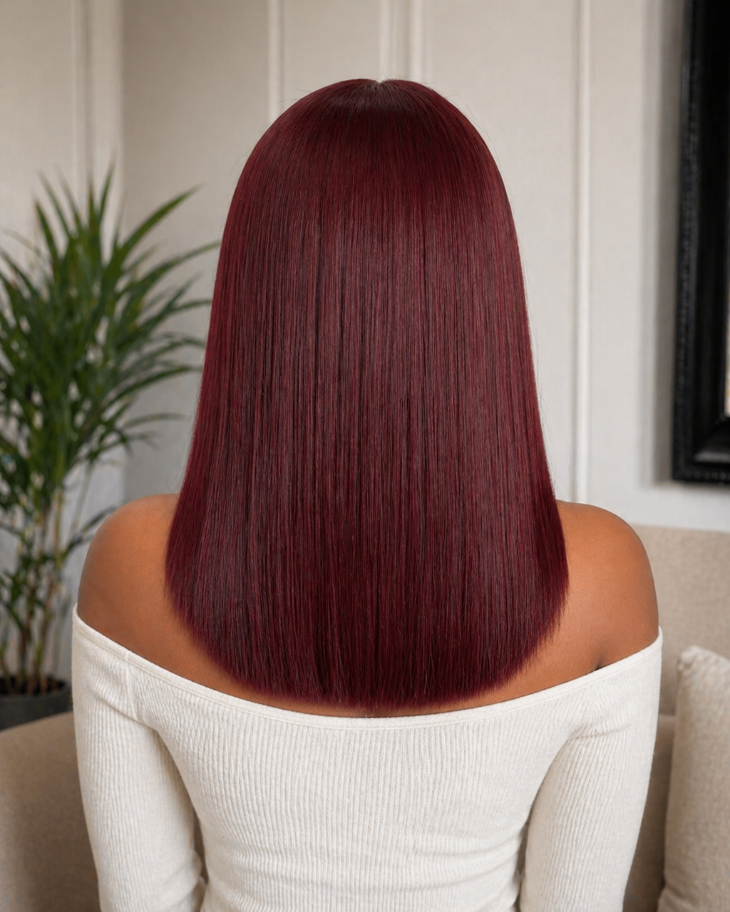 Burgundy Lace Front Wig (human blend)