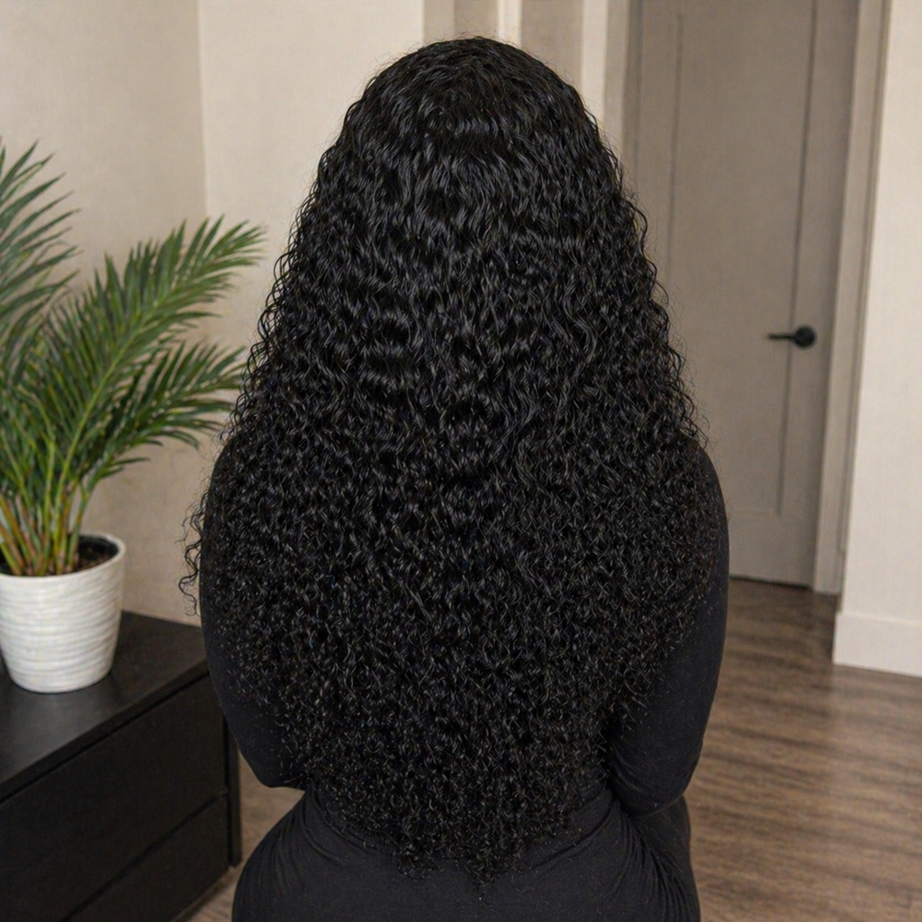 22In Brazilian Hair Water Wave Glueless Wig-13x4 Full Frontal Lace Wig