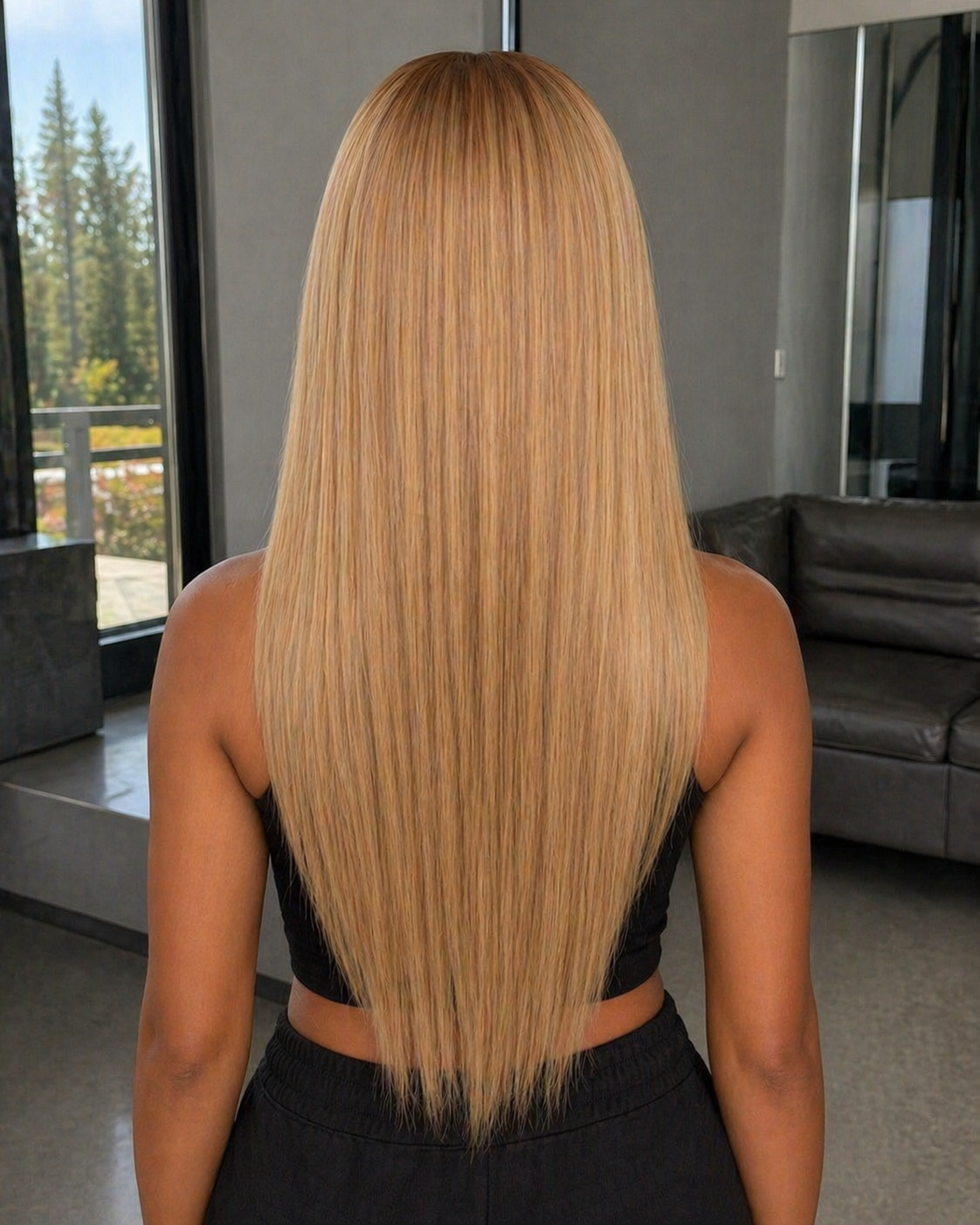 Blonde Lace Front Wig human blend