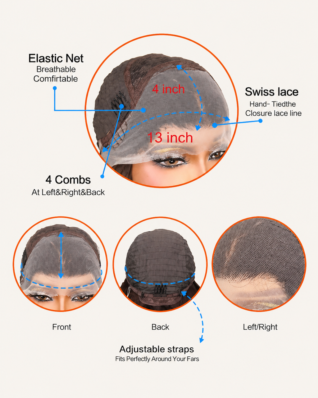 Heat Resistant Front Lace Wig (human blend)